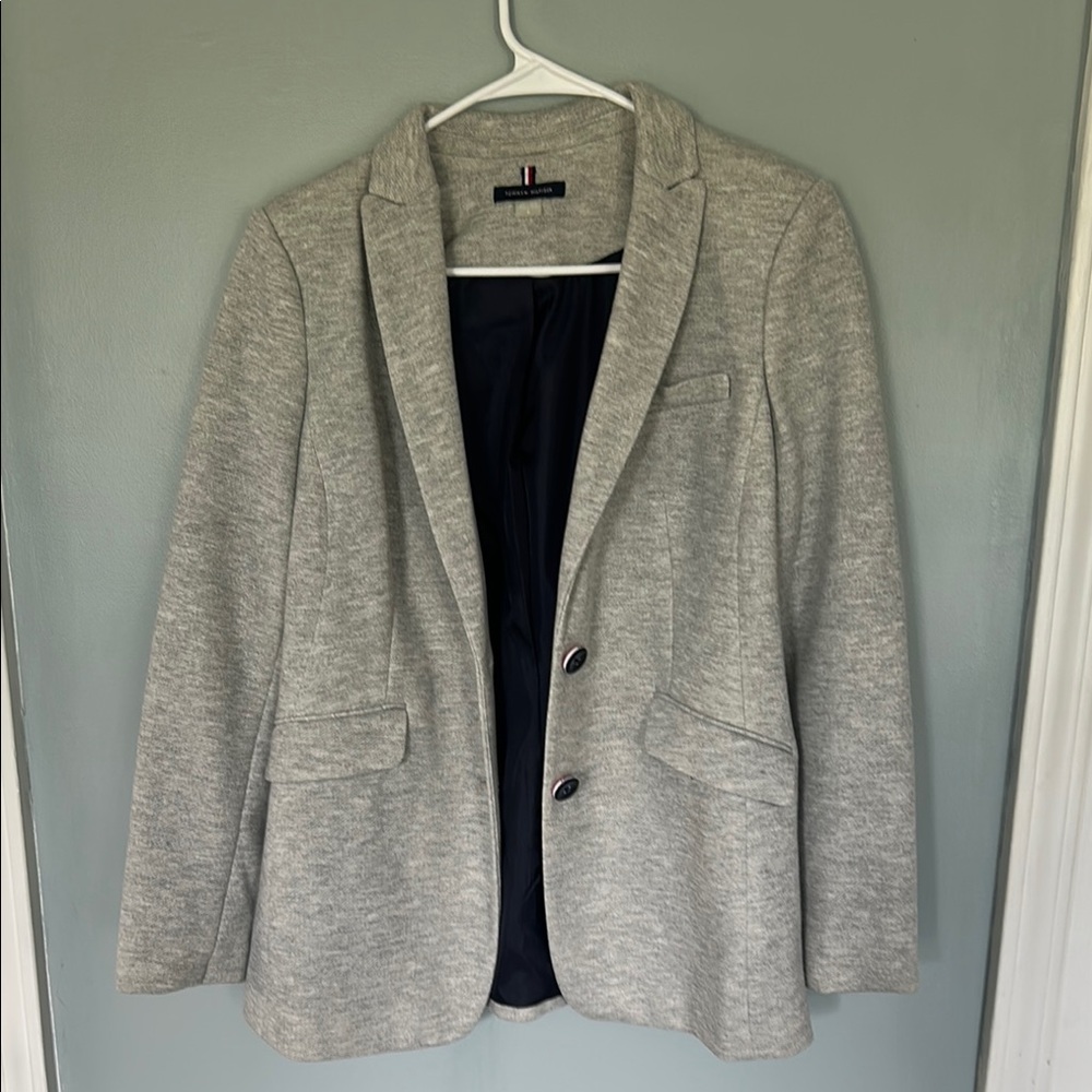 Tommy Hilfiger Gray Blazer Tailored Suit Jacket